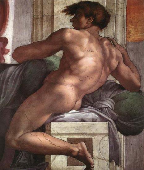 Michelangelo Buonarroti Ignudo oil painting picture